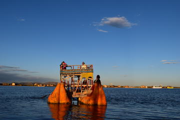 Sunrise on the Floating Uros Island