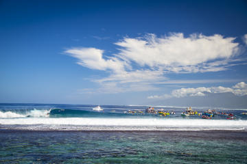 Taxi Boat to Watch the Teahupoo International Surfing Competition