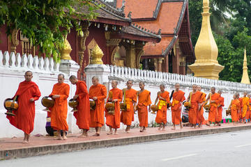 Full Day Alms offering and Pak Ou Caves (lunch included)