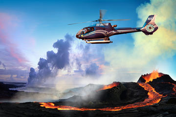 Helicopter Tour of Hawaii Volcanoes National Park and Waterfalls from Hilo