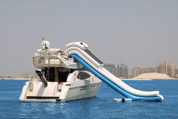 Dubai Luxury Yacht Charter With Yacht Water Slide