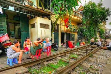 Unique Hanoi city tour and drinking beside railway- private tour