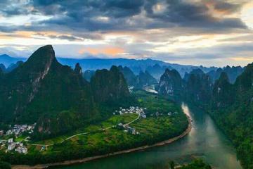 Hiking along Li river and trail in the mountains