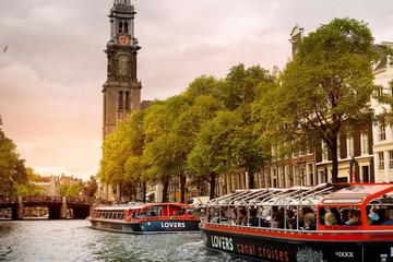 Rondvaart door Amsterdam in half-open salonboot