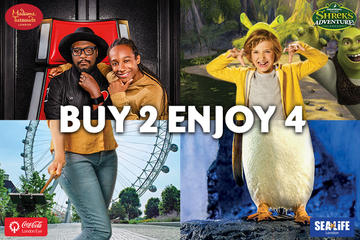 BIG London Attraction Ticket Including Madame Tussauds, SEA LIFE Aquarium, London Eye and Shrek's Adventure! London