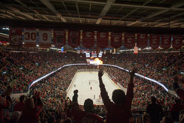 Calgary Flames Hockey Game from Banff with Transport and Guide