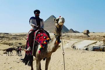 guided tour to Giza Pyramids sphinx Egyptian Museum with king TUT ANKH AMON and traditional bazaars from Cairo or Giza hotel