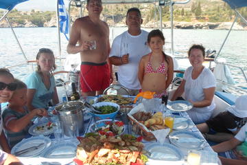 Private Full Day Sail Cruise from Kalamata Koroni Kardamili Stoupa Including Lunch and Drinks
