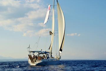 Private Half Day Sail Cruise from Kalamata Koroni Kardamili Stoupa Including Fruits  and Beverages