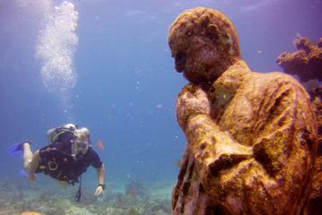 Discover Scuba Diving at the Underwater Museum and Manchones Reef from Cancun