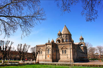 Echmiadzin Mother Cathedral, Hripsime Church and Zvartnot Temple From Yerevan