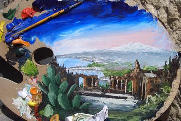 Paint and Wine in Taormina with Villa Comunale Garden Visit