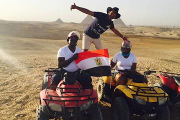 ATV at Giza Pyramids and Camel Ride during surise