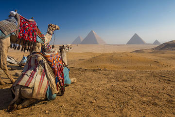Camel Ride at Giza Pyarmids During Sunset