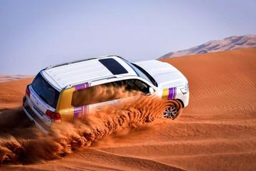 Dubai Desert Safari with  BBQ And  4W Land Cruiser Dune Bashing Experience-Sandboarding