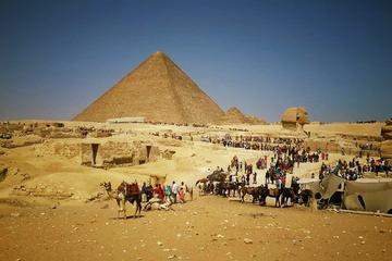 8 hour private full-day Egyptian museum Giza pyramids complex sphinx and traditional bazaars from Cairo Giza hotels