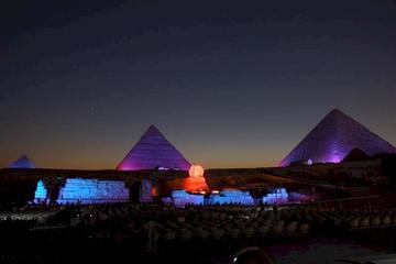 Pyramids of Giza Sound and Light Show from Cairo