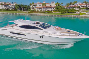 75' Lazzara LSX Boat Rental with Jet Ski in Miami