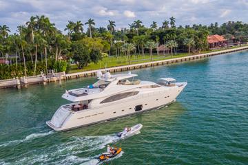 88' Ferretti Boat Rental with Jacuzzi and Jet Ski in Miami