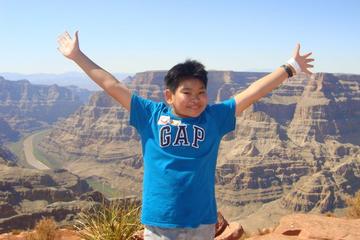 Grand Canyon West Rim Day Trip by Coach, Helicopter and Boat with Optional Skywalk