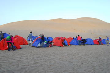 Private camel riding and camping in the Gobi desert include dinner and breakfast