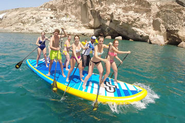 Paddle surfing for groups on XXL board in Arguineguín