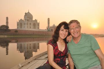 Sunrise or Sunset View of Taj Mahal on Yamuna River Boat Ride