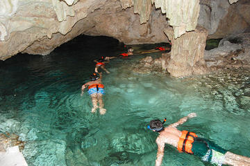 Tulum with Underground Cenote and Caves from Cancun