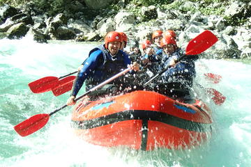 Half day whitewater rafting on the Soca River from Bovec