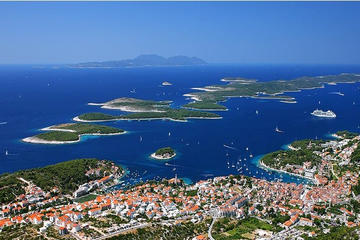 Day trip from island Vis to Hvar town and Pakleni islands archipelago