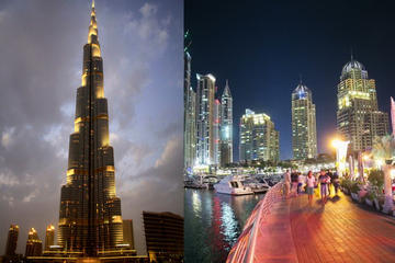 Burj Khalifa at the top 124th Floor with Dubai mall and fountain Show