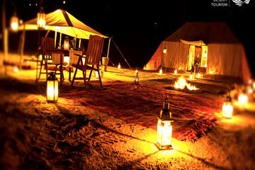 Desert with Natural night live BBQ dinner remote camp