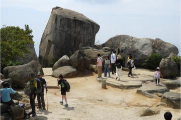 Climbing mountain-Misen in Miyajima with a Guide
