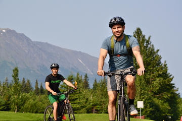 Biking Turnagain Arm and lunch at Alyeska Tram tour