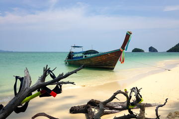Railay and 4-Island Sunset Cruise with Night Snorkel