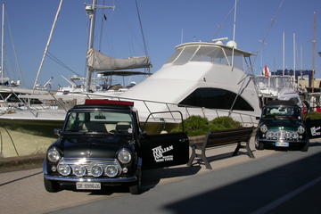 Rome Sailing&Ancient Highlights Tour in Mini Vintage Cabriolet with lunch or dinner on boat