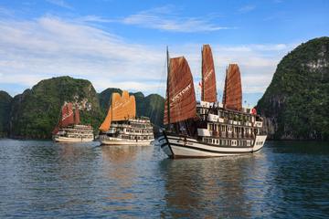 Halong Victory Star cruise luxury 5 star 2days 1night discover beautiful caves