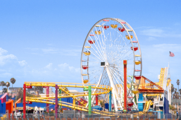 Ingresso para o Pacific Park no Santa Monica Pier