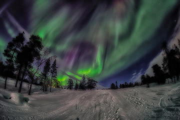 Northern Lights Snowmobile Driving Safari