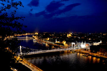 Night Helicopter Flight in Budapest