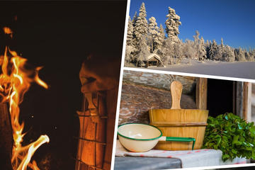 Private Lappish evening in the wilderness with traditional sauna and dinner