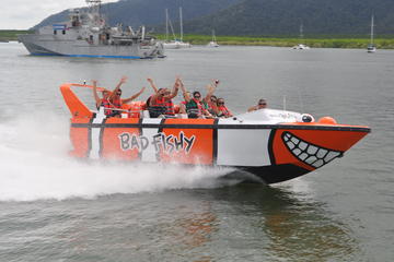 Cairns Combo: Trinity Inlet Jet Boating and Kuranda Rainforest Night Adventure Tour