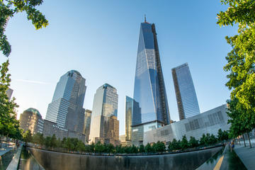 Lower Manhattan with Wall Street and 9 11 Memorial & Museum
