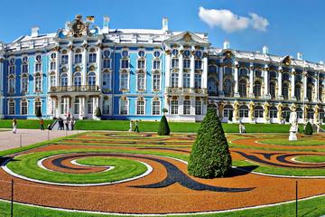 Tour of Pushkin Catherine Palace and Peterhof Grand Palace