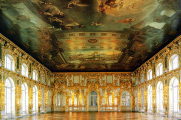 Tour of Pushkin (Tsarskoye Selo) and Catherine Palace (Amber room)