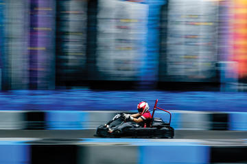 Gas Powered Go Kart Race Package with Arcade Games for One Person