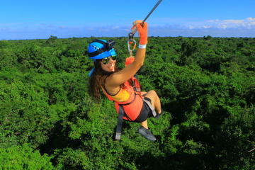 Cancun Adventure Tour at Selvatica: Zipline, Aerial Bridge, Buggy, Bungee Swing and Cenote Swim