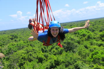 Playa del Carmen Adventure Tour at Selvatica: Zipline, Aerial Bridge, Buggy, Bungee Swing and Cenote Swim