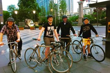NIGHT TOUR on a Bamboo Bicycle - plus Taste Local Snacks at Food Alley