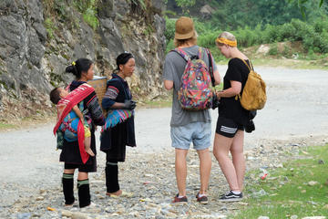 Hidden trail to a Red Dao village
